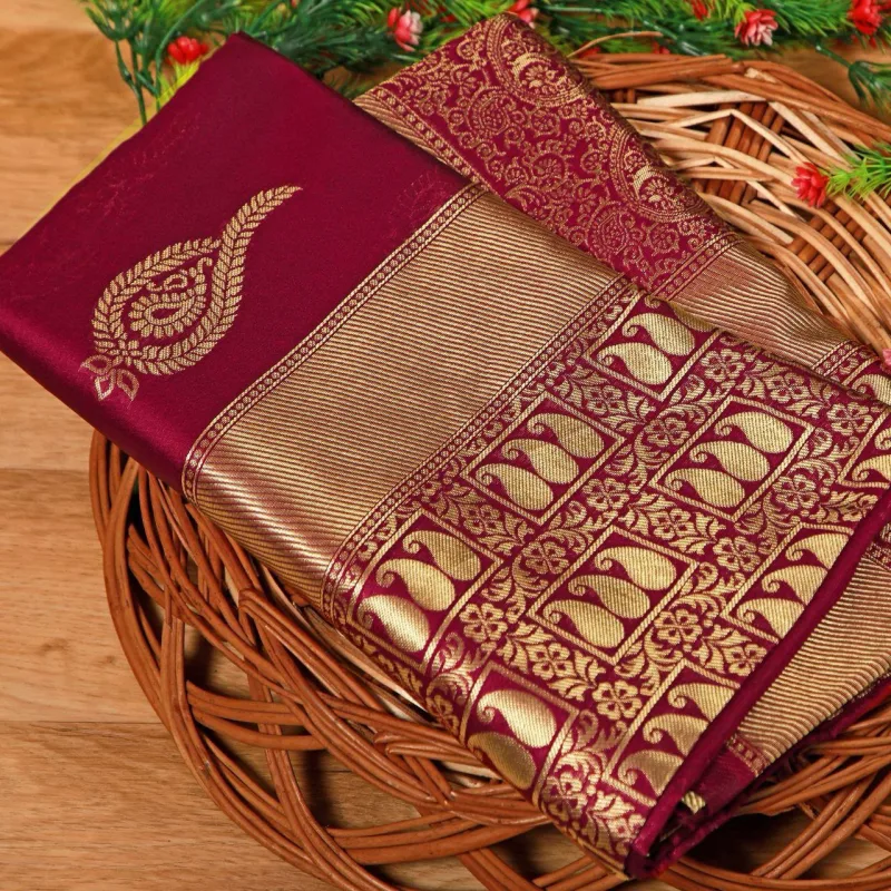 Soft Silk 2057 Soft Lichi Silk Jacquard Work Occasion Saree
